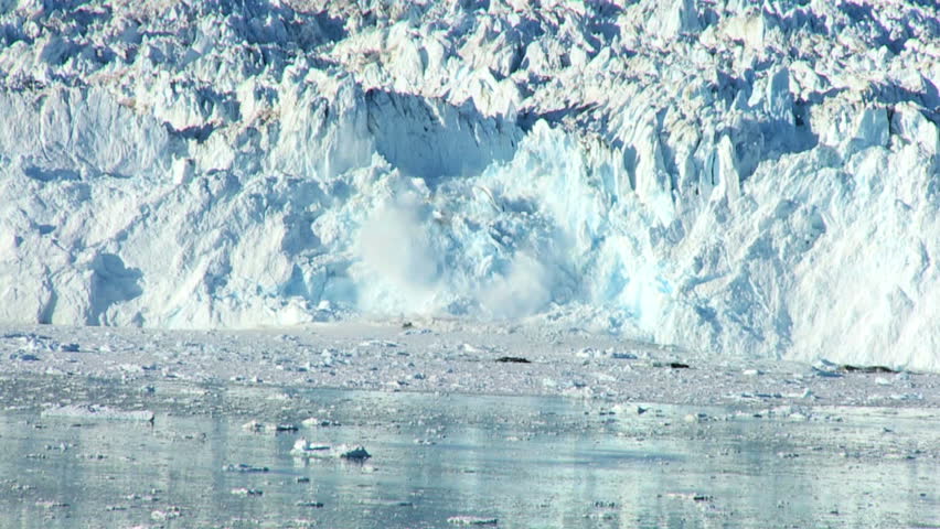 Spectacular Glacial Ice avalanche