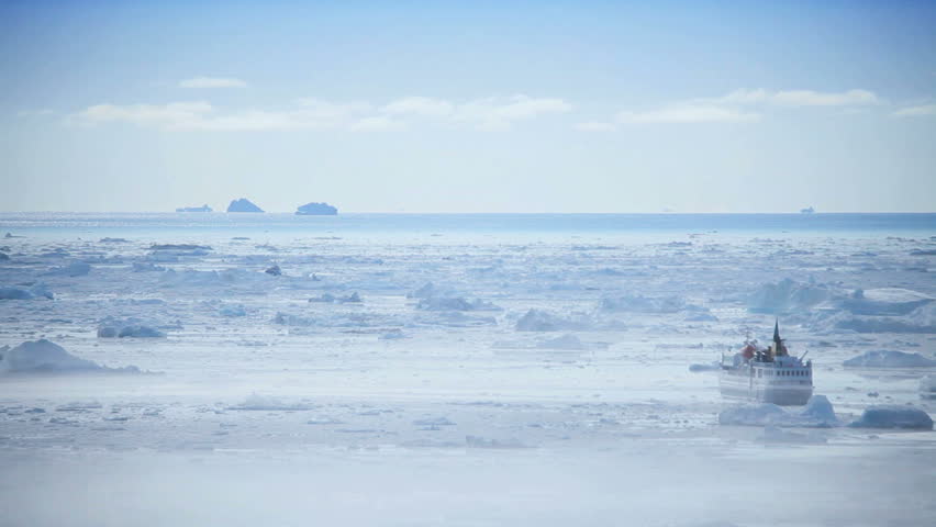 Nautical Vessel Carrying Tourists Arctic Region