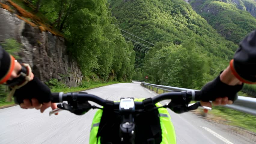 16 june 2010 Norway, Downhill on bicycle.