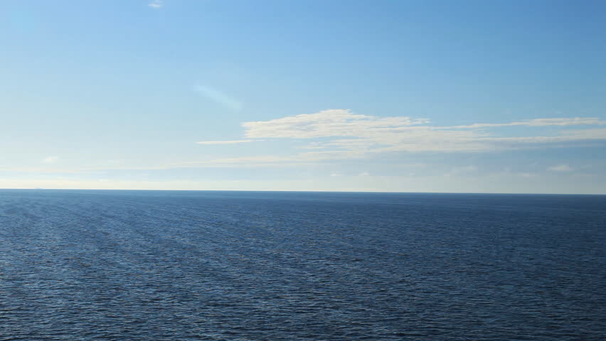 View from the deck of a ship at sea