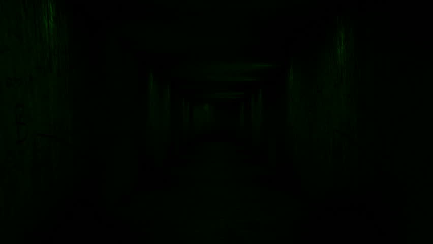 Tunnel design with Mathematical , Physical science formulas flying around on the walls, floor and ceiling of the scene.