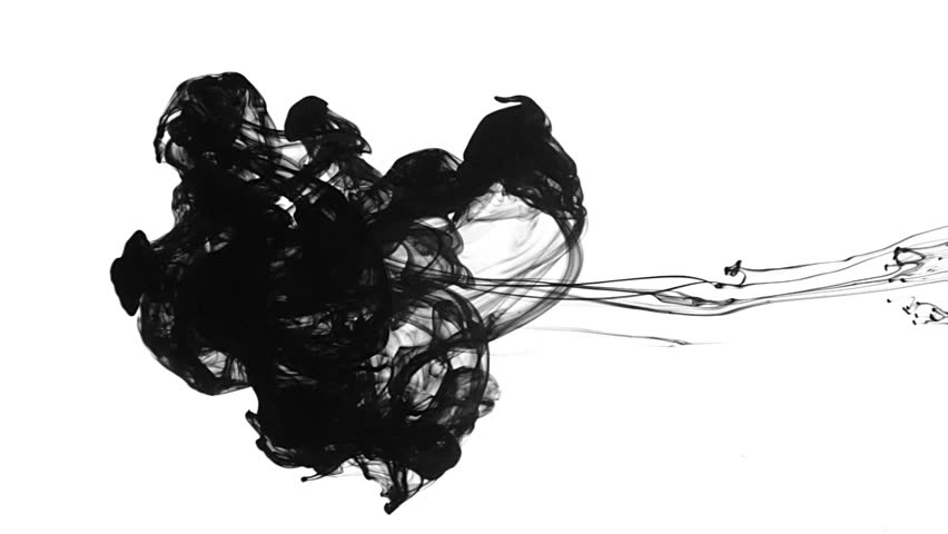Ink drops in water for effects.