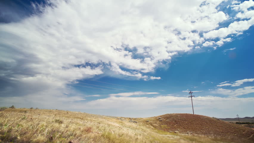 Time lapse over a Montana field