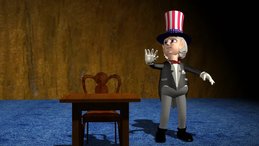 Uncle Sam 3d animation