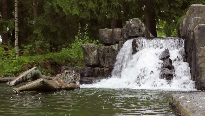 Monument in Imatra, Finland in remembrance of people who have died by falling or jumping into the river
