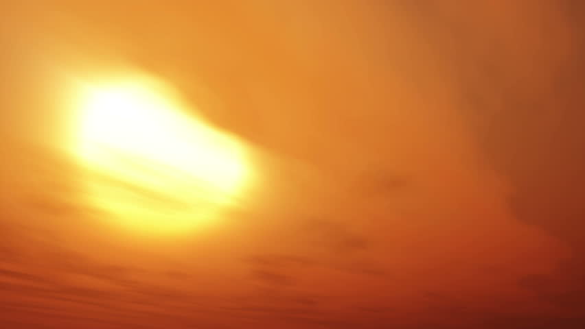 Beautiful time lapsed sunset through the many layers of clouds. 
