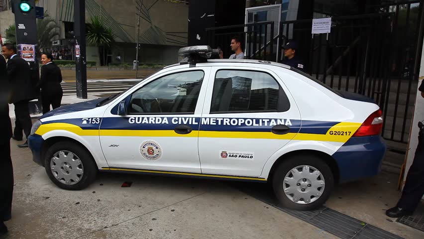 SAN PAULO, BRAZIL - CIRCA JUNE 2011: Military police stand attentively in line circa June 2011 in San Paulo.