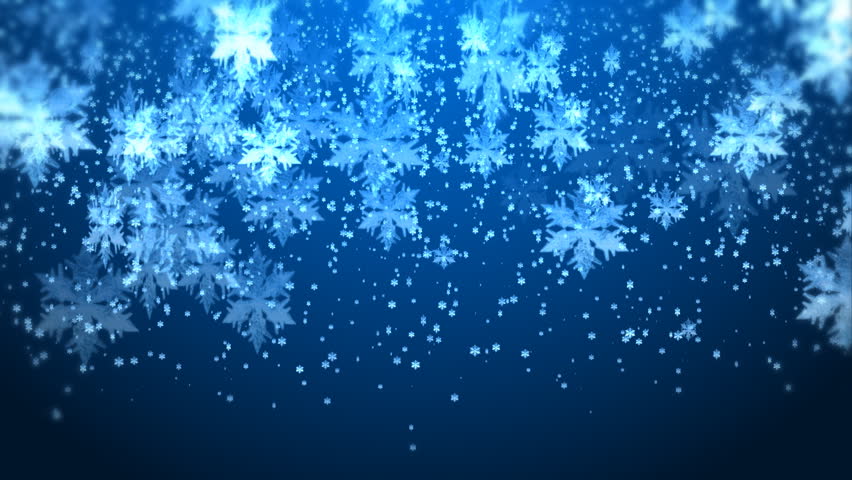 HD Snowflakes particles background animation.