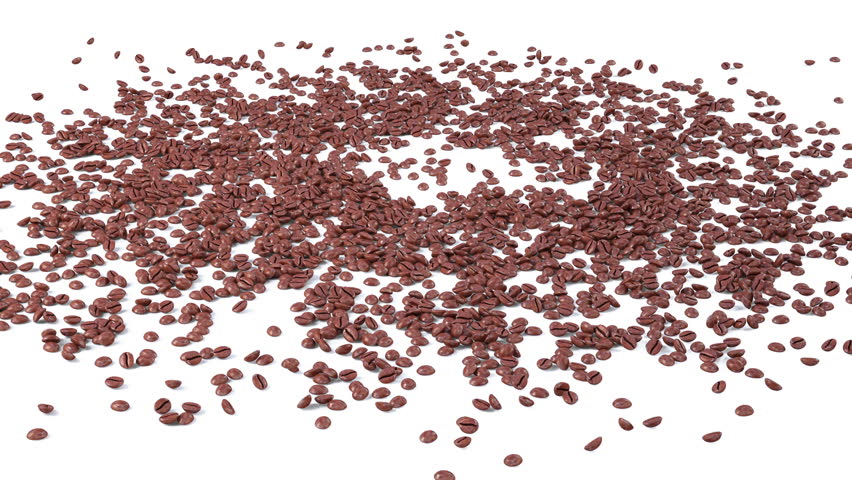 coffee beans are collected in the form of a cup.