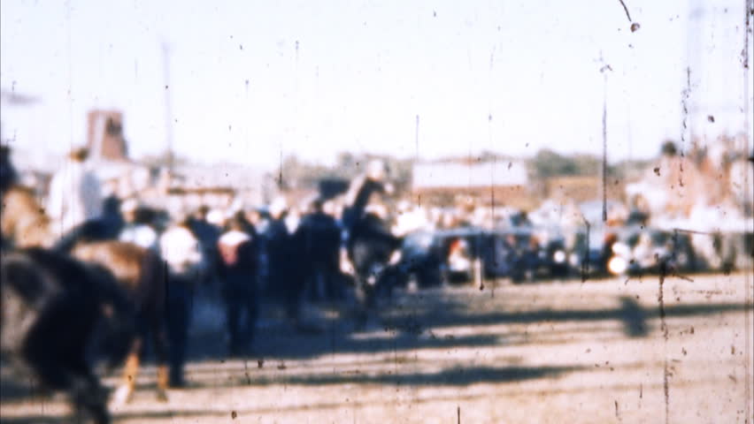 Cowboy Bull Ride Archival 1950s