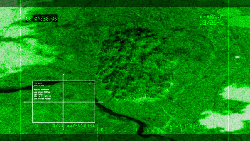Night-vision Video Bomb Hitting Target
