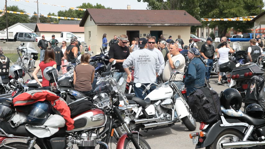 LOGAN UTAH CIRCA AUG 2009: Motorcycle riders ride during annual Ride For The Fallen in respect for soldiers killed and wounded in Iraq war Logan Utah. Scholarship for Utah State University students.