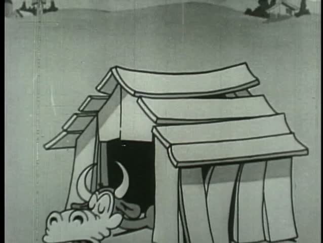 Dancing bull with apron