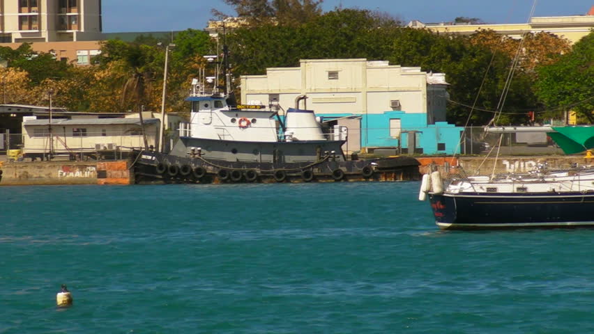 SAN JUAN, PUERTO RICO - MARCH 1: Pilot boat in San Juan Harbor on March 1, 2011 in San Juan, Puerto Rico. 