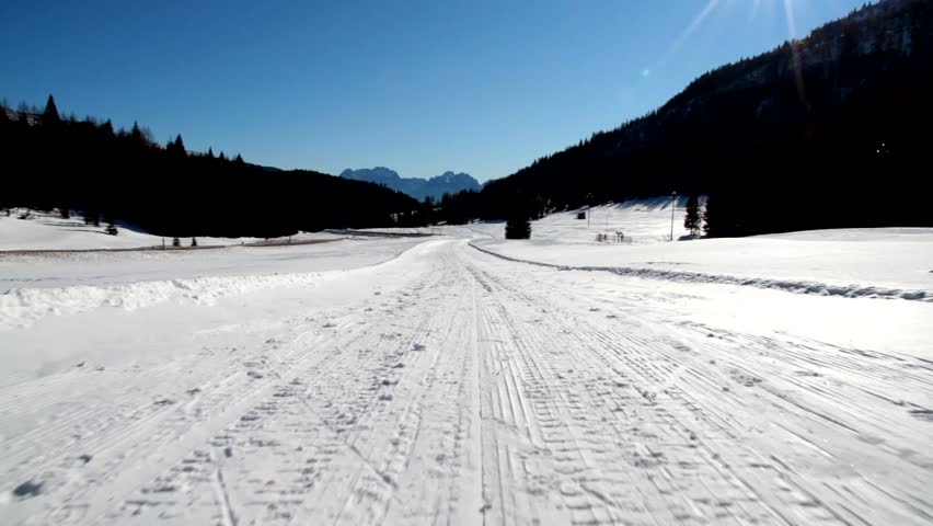 descent with cross-country ski