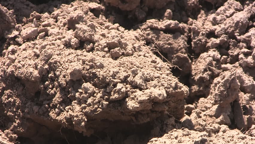 Plowed soil, close up