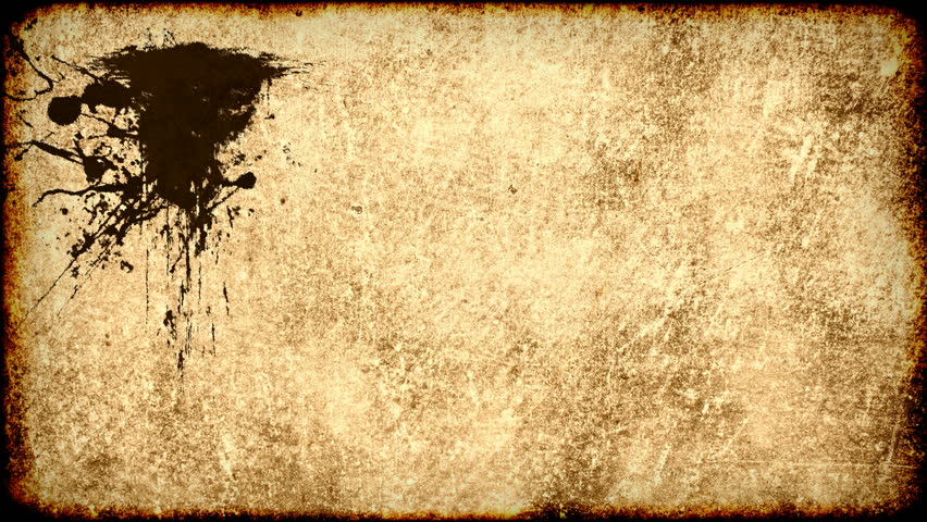 Ink stains on old grungy worn paper background