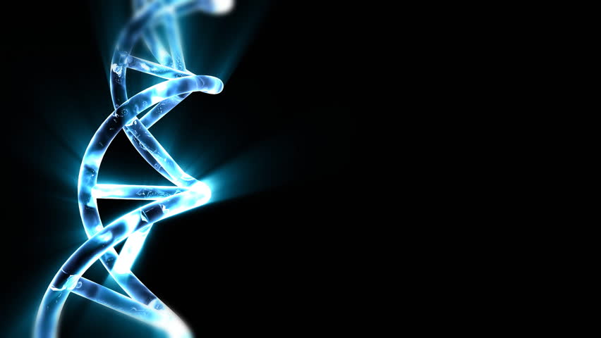 DNA string with blue light beams