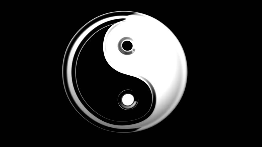 Rotating Yin Yang Icon - Loopable background animation for home videos, vacation movies, business presentation and DVD or Blue-ray disc menues