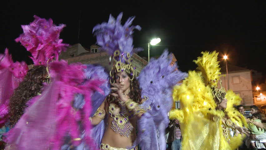 SESIMBRA, PORTUGAL - FEBRUARY 14: Brazilian Carnival event on February 14,  2010 in Sesimbra, Portugal.