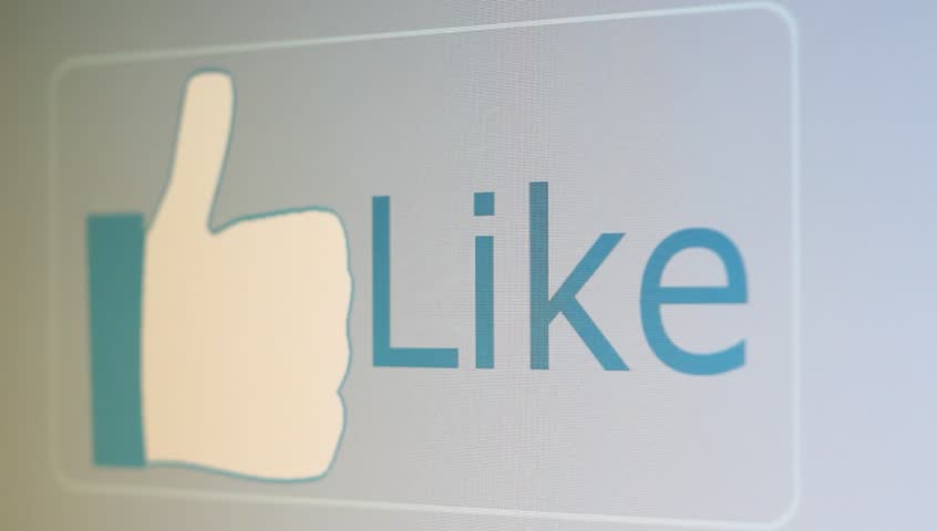 digital like button becomes clicked by a mouse pointer  