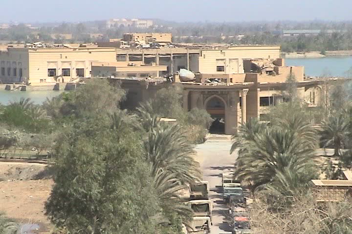 BAGHDAD, IRAQ - CIRCA 5/3/03: Midday shots of Abu Ghraib Palace Complex.