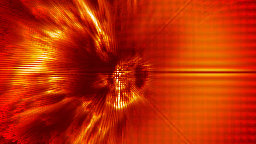 Pinboard animation of flame fire with rays effects aded