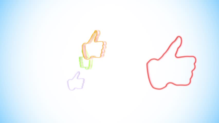 Zoom to the colorful approving "Like" symbols 