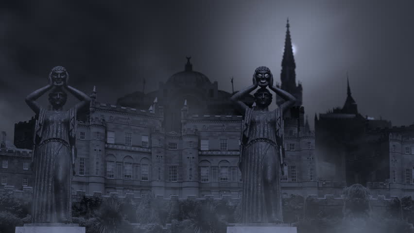 mystic city and statues