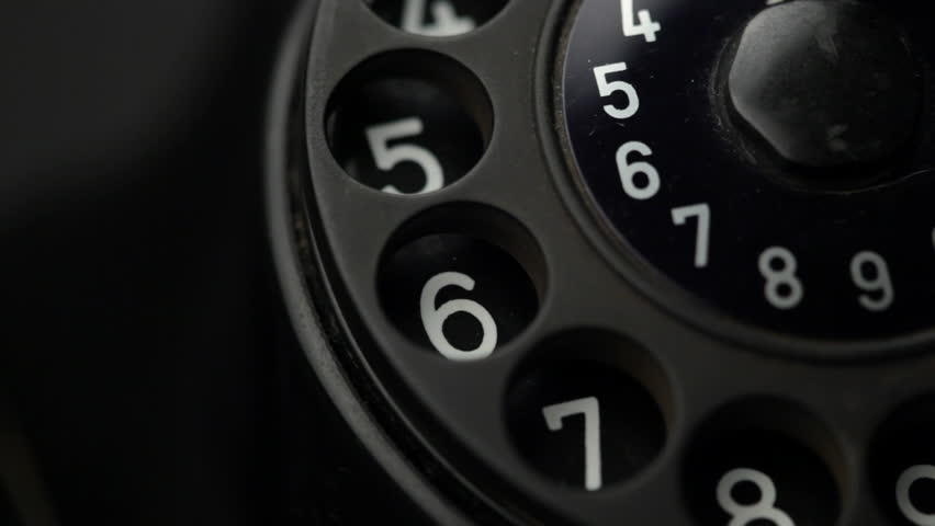 Dialing on a vintage telephone