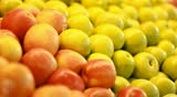 Vegetables fruits salad apple banana orange healthy merchandise supermarket diet