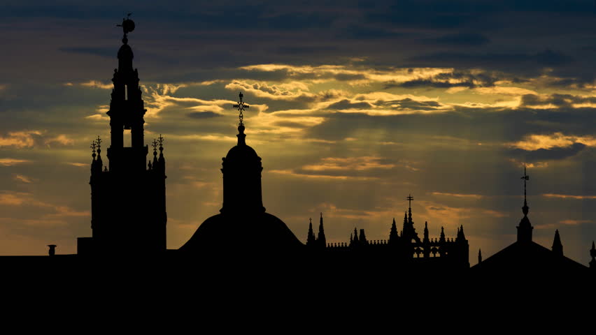 The Seville Cathedral, or Catedral de Santa MarÃÂ­a de la Sede and Giralda Tower, former minaret converted to a bell tower for the Cathedral of Seville in Seville are located in Seville, Spain. 

