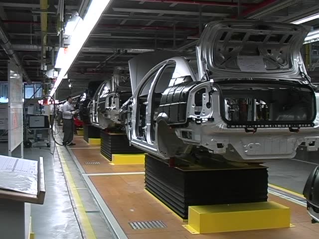 car factory, assembly belt