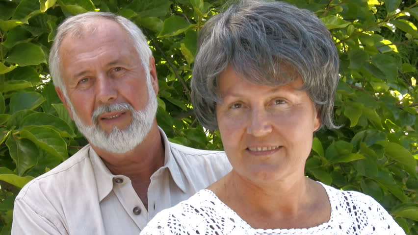Happy and loving older couple