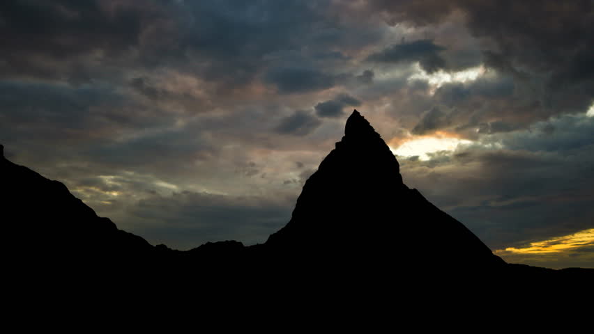 The Matterhorn, or Monte Cervino or Mont Cervin, is a mountain in the Pennine Alps It is an iconic emblem of the Swiss Alps and the Alps in general. Zermatt is the town under the highest peak.

