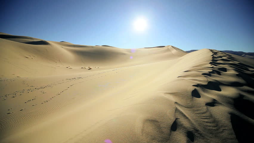 Desert sand dunes in a dry wilderness