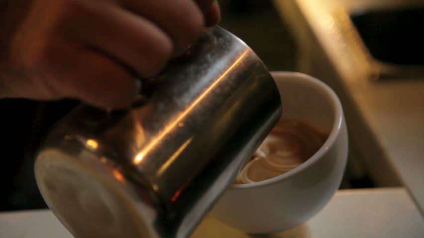 Espresso coffee making.