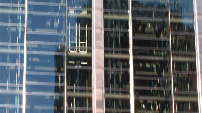Modern office building elevator pan