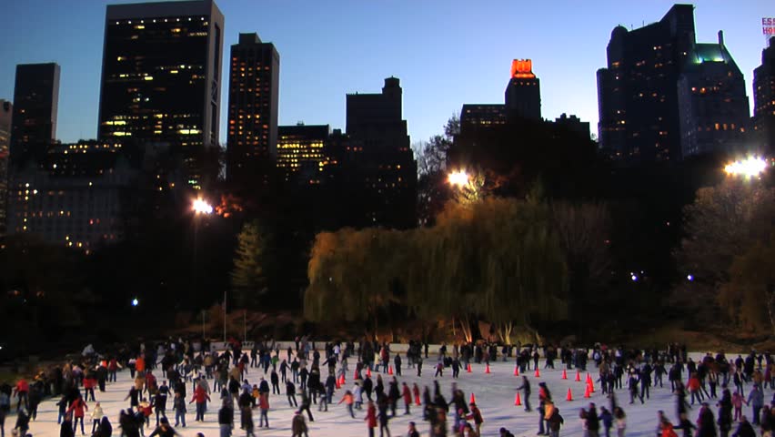 NEW YORK - CIRCA DECEMBER 2010: People ice skating at Wollman Rink in Central Park circa December, 2010 in New York, New York.