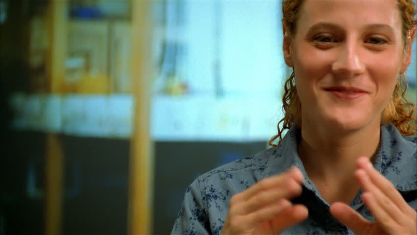 Sign language teacher in class