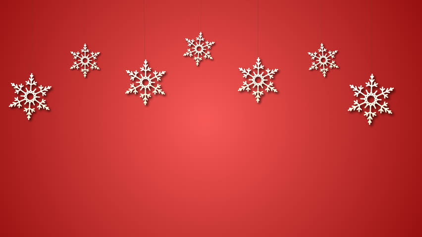 Christmas Background Red Gradient With Stars And Snowflakes - 100% LOOP ...