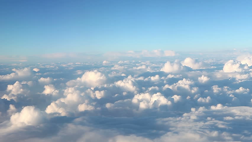 Traveling by air. View through an airplane window.  No 7 ( Full high definition video )