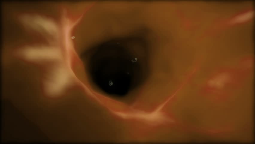 Spermatozoa moving towards the egg for fertilization