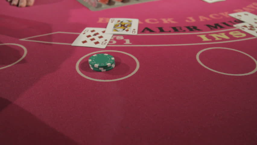 Cards at the blackjack table