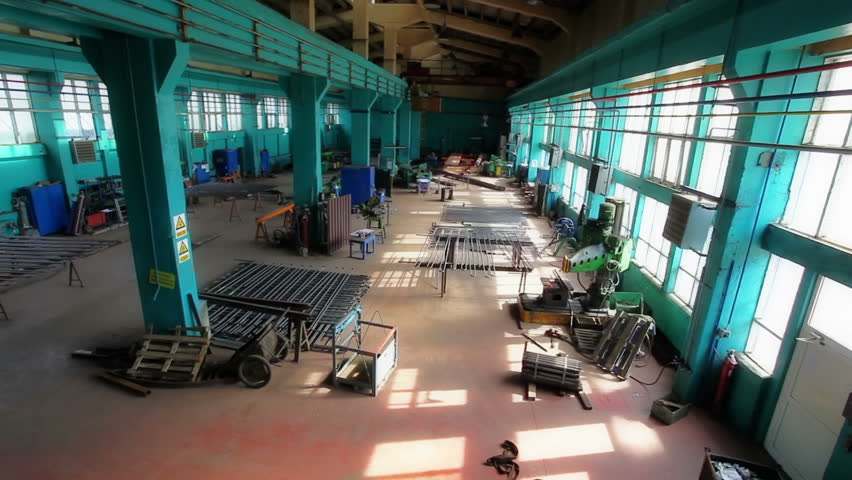 Old abandoned factory hall