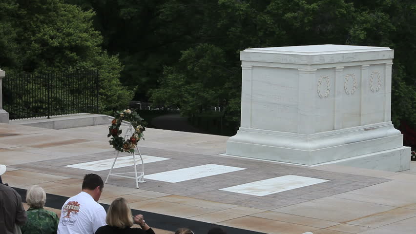Arlington, Virginia - Circa 2009: The Arlington National Cemetery in 2009. Guards changing at Tomb of the Unknowns in Arlington, Virginia.