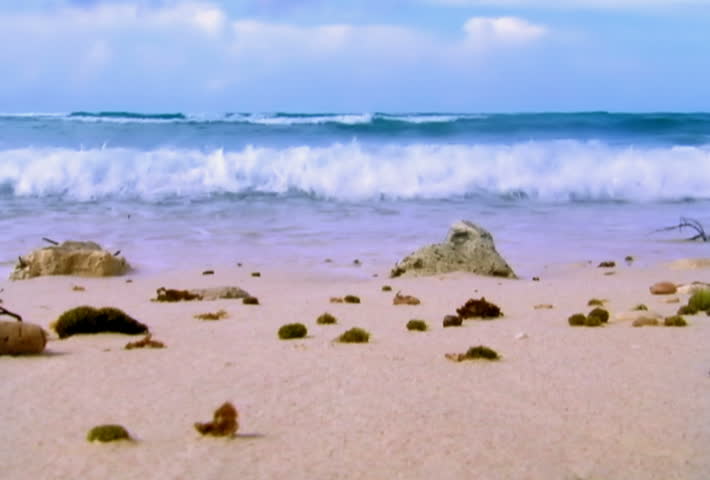 Nice Caribbean beach. Image was altered to create a smooth and soft relaxing clip. May not be suitable for some projects.