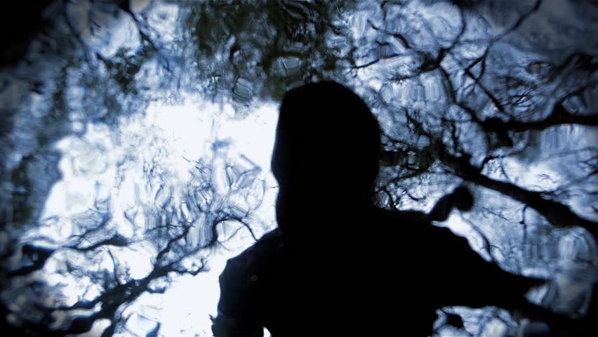 Silhouette Figure Filmed From Underwater 2
