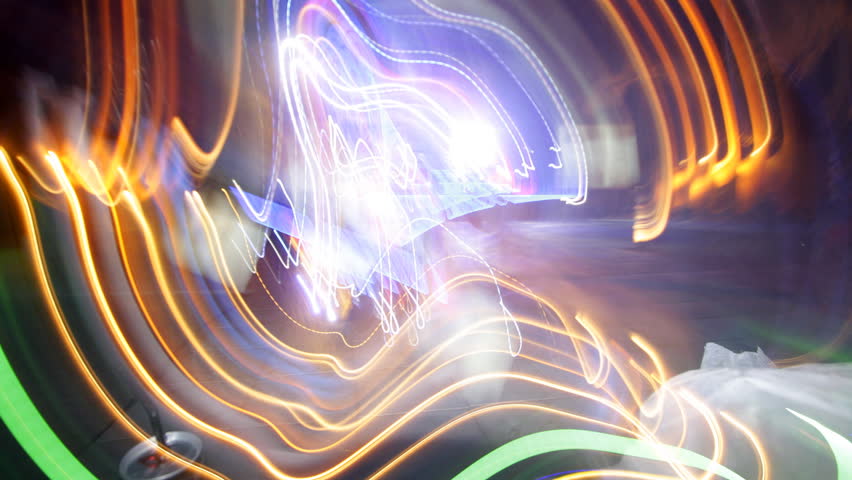 abstract filmed lights, visual loop