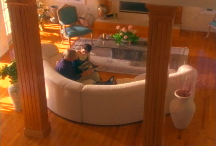 Couple in living room